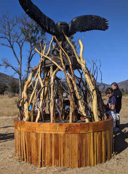 Picture of sculpture walk installation, Eagle Nest