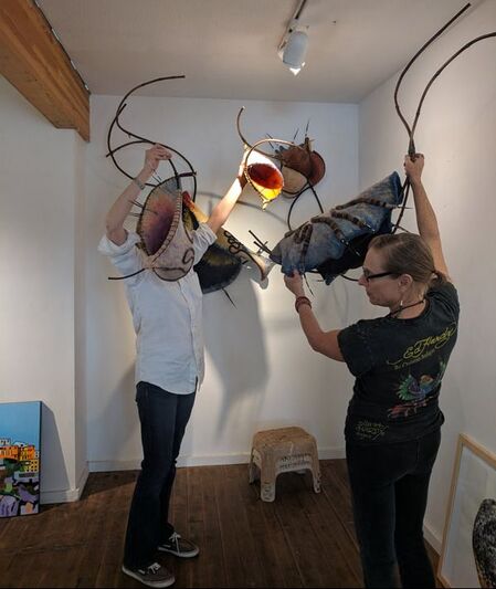 Picture, hanging artwork for a show