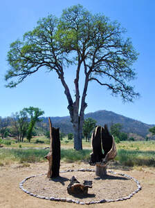 Picture of art installation on Sculpture Walk, Middletown, California